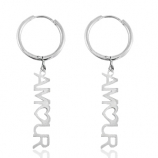  Boucles d'oreilles en acier inox 