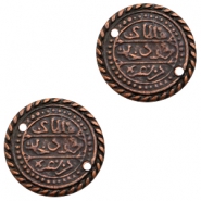Breloques en métal TQ connecteur pièce orientale 27mm cuivre (sans nickel)
