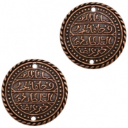 Breloques en métal TQ connecteur pièce orientale 32mm cuivre (sans nickel)