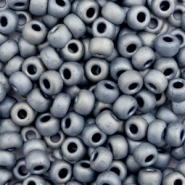 Perles de rocailles Miyuki 6/0 Metallic matte silver gray 6-2002