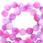 Pierres naturelles effet aquarelle 6mm couleurs m&eacute;lang&eacute;es lavande-rose