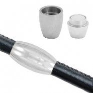 Appr&ecirc;ts en acier inox fermoir aimant&eacute; &Oslash;5mm Argent&eacute; antique