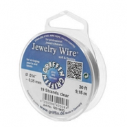 Griffin Jewelry wire 19 strands &Oslash;0.35mm Couleur m&eacute;tal clair