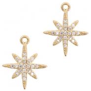 Breloques en m&eacute;tal Basic Quality strass &eacute;toile Dor&eacute;