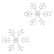 Connecteurs bohèmes flocon de neige Argenté