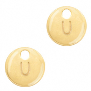 Breloques en m&eacute;tal Basic Quality lettre U Dor&eacute; (sans nickel)