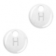Breloques en m&eacute;tal Basic Quality lettre H Argent&eacute; antique (sans nickel)