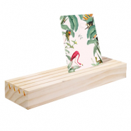 Présentoir bijoux en bois pour cartes à bijoux 4 lignes Naturel (couleur naturelle du bois)