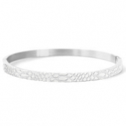 Bracelets en acier inox serpent Argenté