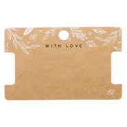 Cartes à bijoux 'with love' Floral Marron