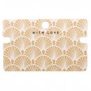 Cartes à bijoux 'with love' Art Deco Marron