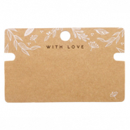 Cartes à bijoux 'with love' Floral Marron