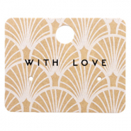 Cartes à bijoux 'with love' Art Deco Marron