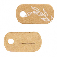 Cartes à bijoux Floral Marron