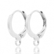 Boucles d'oreilles dormeuses 1 anneau 11mm Argenté antique