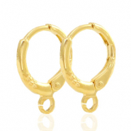 Apprêts en métal TQ boucles d'oreilles dormeuses avec anneau 12mm Doré