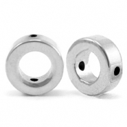 Perles hématites cercle 8mm Gris argenté