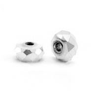 Perles hématites facetté disque 4x2mm Argenté