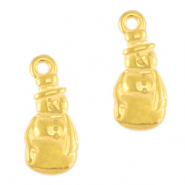 Breloques en m&eacute;tal DQ bonhomme de neige Dor&eacute; (sans nickel)