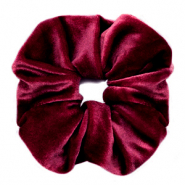 Chouchou pour cheveux en velours Rouge port