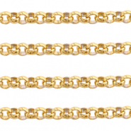 Apprêts en acier inox chaîne maille jaseron 2mm Doré
