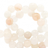 Pierres naturelles Quartz 4mm Blanc crème vanille