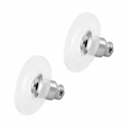 Boucles d'oreilles en acier inox papillon Argenté