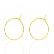 Boucles d'oreilles en acier inox 15mm Doré