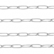Apprêts en acier inox chaîne maille jaseron maillons argenté