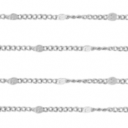 Apprêts en acier inox chaîne maille jaseron maillons argenté