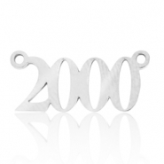 Breloques en acier Inox connecteur année 2000 Argenté
