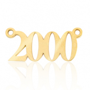 Breloques en acier Inox connecteur année 2000 Doré