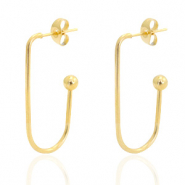 Boucles d'oreilles en acier Inox Doré
