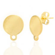 Boucles d'oreilles en acier Inox 10mm avec anneau Doré