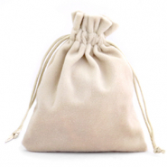 Sachet à bijoux en velours Beige
