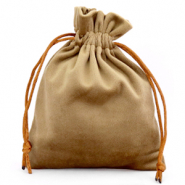 Sachet à bijoux en velours Marron