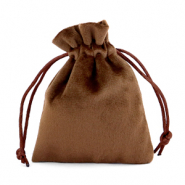 Sachet à bijoux en velours Marron foncé