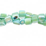Perles coquillage tube Vert pré