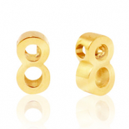 Perles en acier Inox chiffre 9 Doré