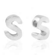 Perles en acier Inox lettre S Argenté