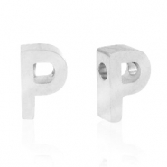 Perles en acier Inox lettre P Argenté