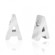 Perles en acier Inox lettre A Argenté