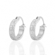 Boucles d'oreilles en acier inox créoles Argenté