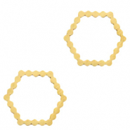 Breloques en acier inox connecteur hexagone Doré