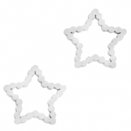 Breloques en acier inox connecteur étoile Argenté