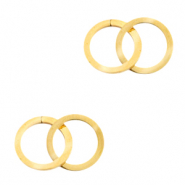 Breloques en acier inox connecteur double cercle Doré