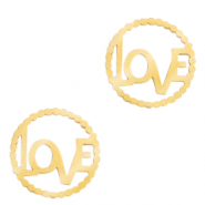 Breloques en acier inox connecteur "LOVE" Doré