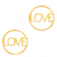 Breloques en acier inox connecteur "LOVE" Doré