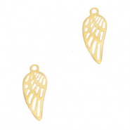Breloques en acier inox aile d'ange Dor&eacute;