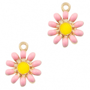 Breloques en m&eacute;tal Basic Quality fleur Dor&eacute;-rose